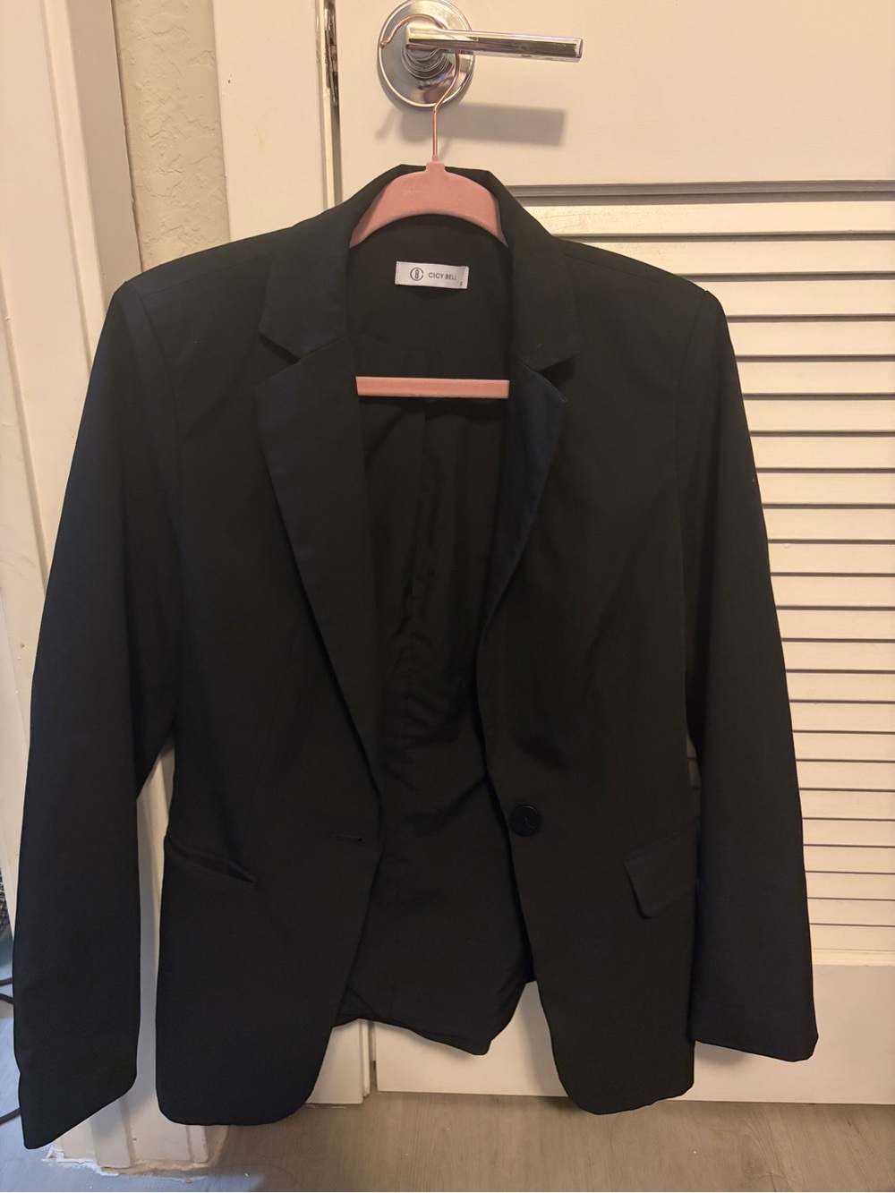 Cicy Bell Black Women's Blazer with Baggy Fit